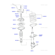 mobis front shock absorber for hyundai tucson 2004-10